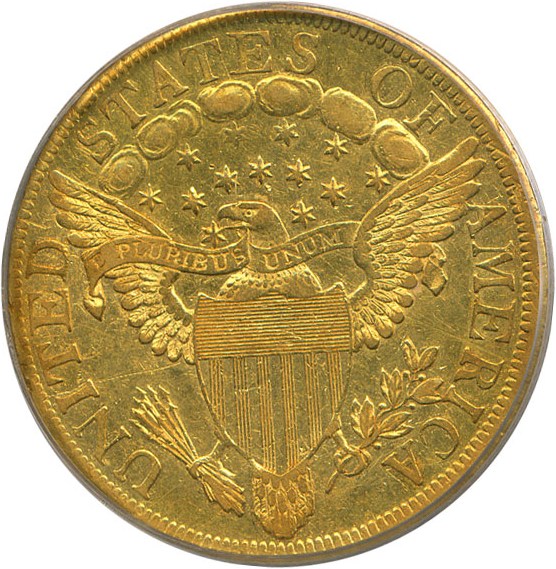 image for: 1799 $10 Large Stars Obverse PCGS XF45