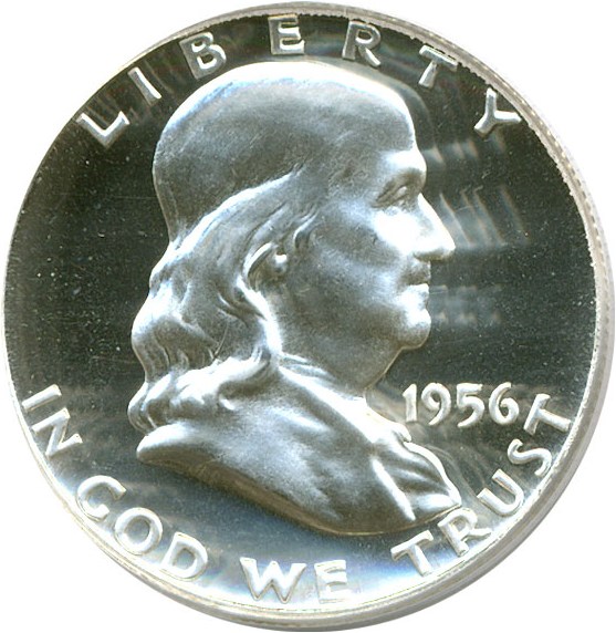 image for: 1956 50c Type 1 PCGS Proof 67 Cameo