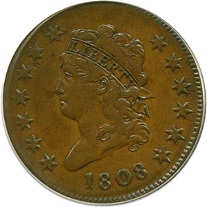image for: 1808 1c PCGS/CAC VF35