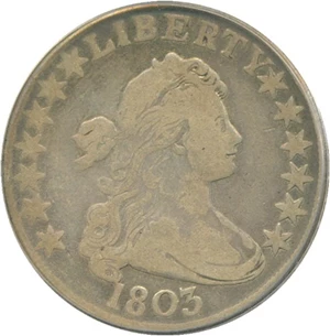 image for: 1803 50c Large 3 PCGS VG10