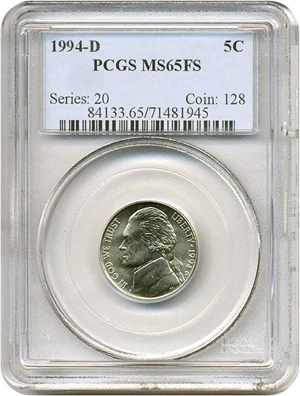image for: 1994-D 5c PCGS MS65 FS