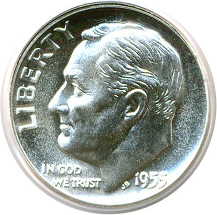 image for: 1955 10c  PCGS Proof 67 