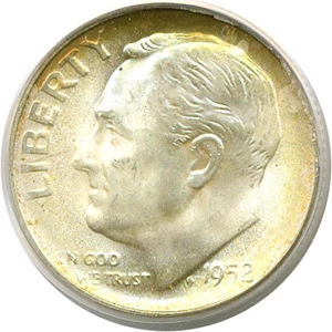 image for: 1952-S 10c PCGS MS67 ex: Omaha Bank Hoard