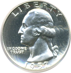 image for: 1957 25c PCGS Proof 66