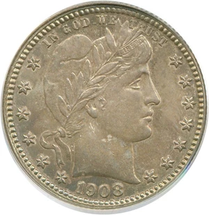image for: 1908-O 25c PCGS MS65