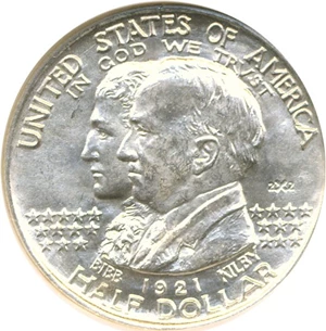 image for: 1921 50c Alabama 2x2 NGC MS66