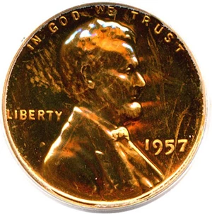 image for: 1957 1c PCGS Proof 64 RD