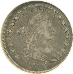 image for: 1807 50c Dr. Bust NGC/CAC XF45 (O-110)
