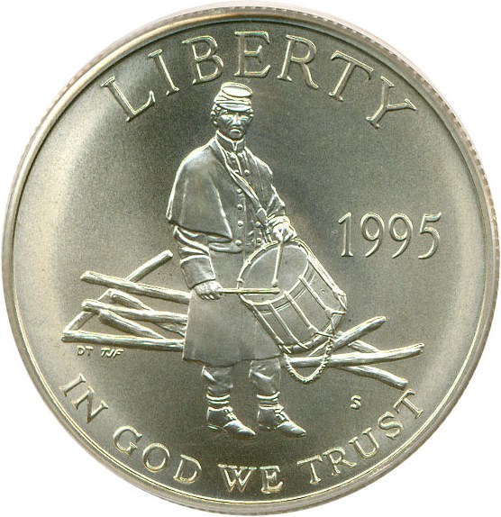 image for: 1995-S 50c Civil War PCGS MS68 