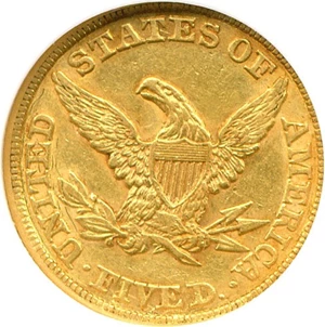 image for: 1857 $5 NGC AU55