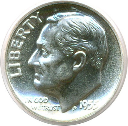image for: 1955 10c  PCGS Proof 64 