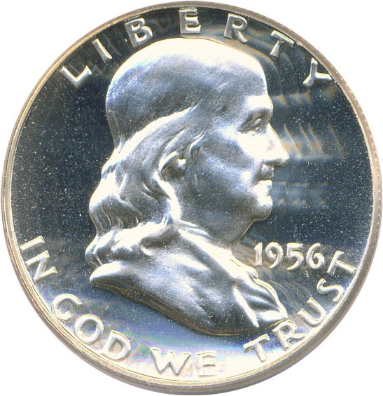 image for: 1956 50c Type 1 PCGS Proof 67 Cameo