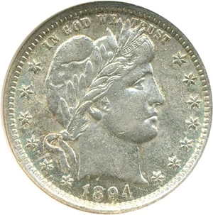 image for: 1894 25c NGC AU58