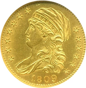 image for: 1809/8 $5 NGC/CAC MS62