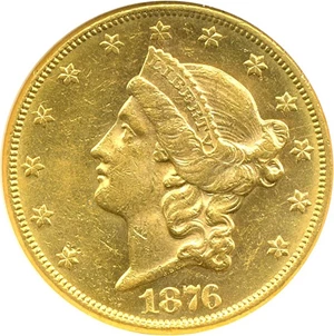 image for: 1876-CC $20 NGC MS61