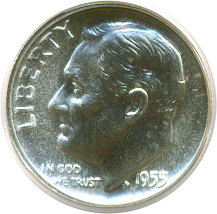 image for: 1955 10c  PCGS Proof 64 