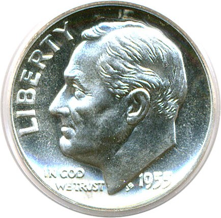 image for: 1955 10c  PCGS Proof 67 