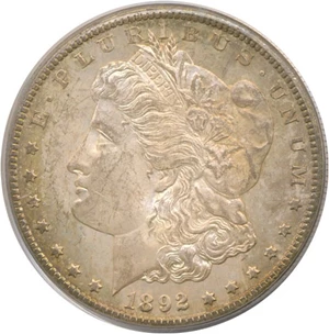 image for: 1892-CC $1 PCGS MS64