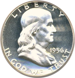 image for: 1956 50c Type 2 PCGS Proof 68 Cameo
