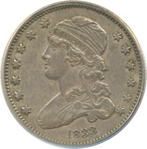 image for: 1833 25c PCGS/CAC AU53
