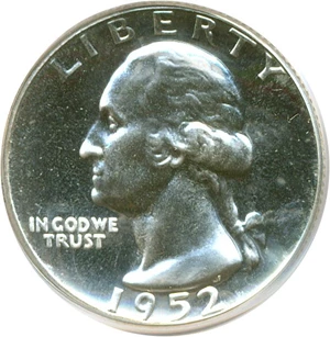 image for: 1952 25c PCGS Proof 64