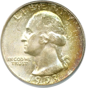 image for: 1953-S 25c PCGS MS67