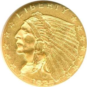 image for: 1925-D $2 1/2 NGC MS61