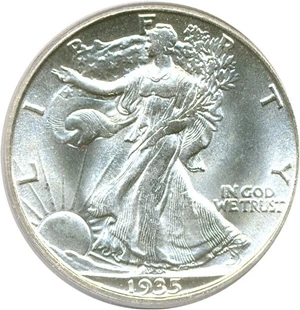image for: 1935-D 50c PCGS MS65