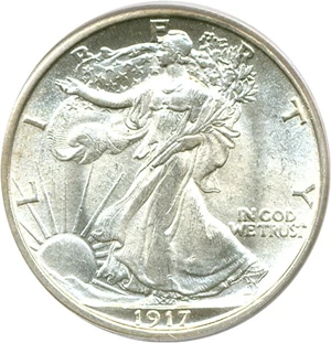 image for: 1917 50c PCGS MS65
