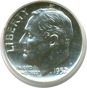 image for: 1952 10c PCGS Proof 65