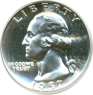 image for: 1957 25c PCGS Proof 65