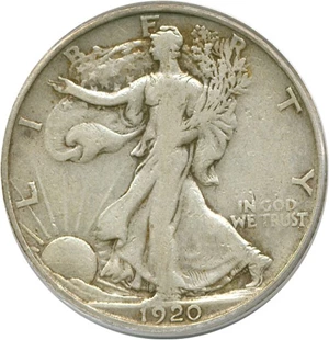 image for: 1920-S 50c PCGS VF30