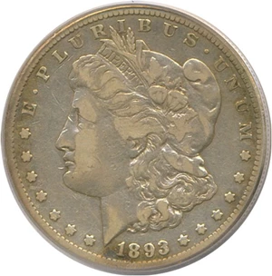 image for: 1893-CC $1 PCGS VF25
