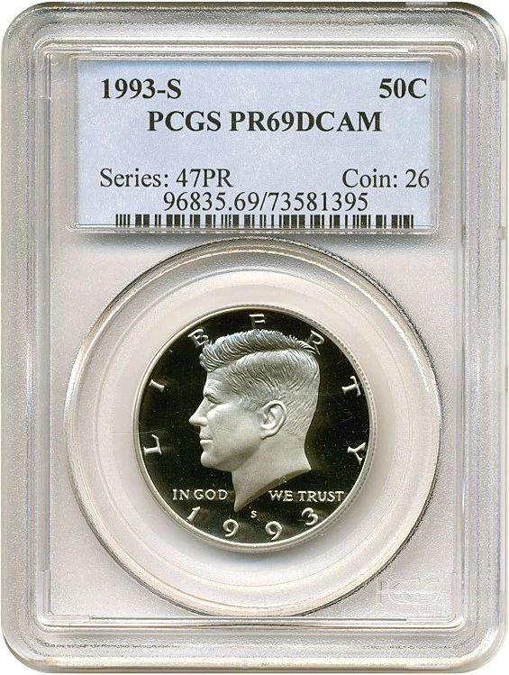 1993-S Kennedy Half Dollar Gem DCam Proof 90% Silver FAST SHIPPING