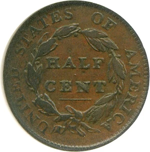 image for: 1811 Close Date 1/2c NGC/CAC VF30 BN (C-2)