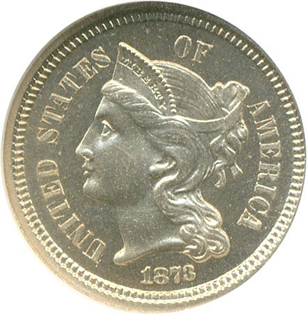 image for: 1873 3cN Closed 3 NGC/CAC Proof 65
