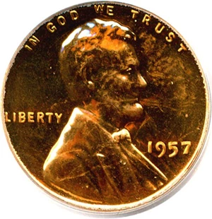 image for: 1957 1c PCGS Proof 64 RD
