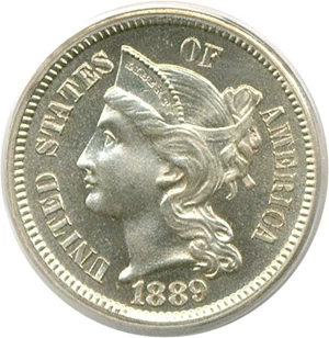 image for: 1889 3cN PCGS Proof 65 Cameo