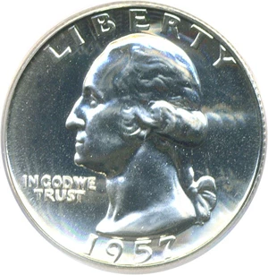 image for: 1957 25c PCGS Proof 66