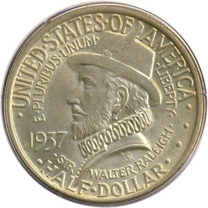 image for: 1937 50c Roanoke PCGS MS64