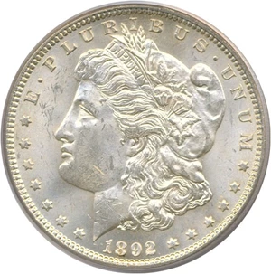 image for: 1892 $1 PCGS MS63