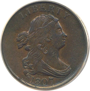 image for: 1807 1/2c PCGS AU50