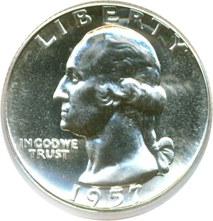 image for: 1957 25c PCGS Proof 65