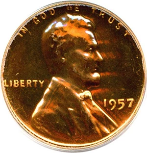 image for: 1957 1c PCGS Proof 64 RD