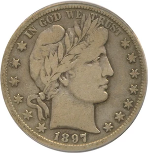 image for: 1897-S 50c PCGS F15