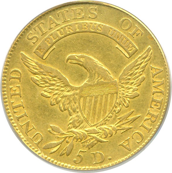 image for: 1808/7 $5  PCGS/CAC XF40