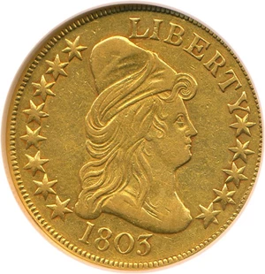 image for: 1803 $10 Small Star Reverse NGC AU50