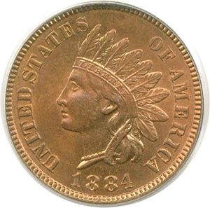 image for: 1884 1c PCGS MS64 RB