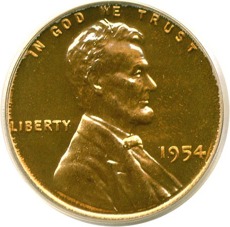image for: 1954 1c  PCGS Proof 64 RB