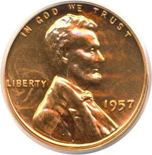 image for: 1957 1c PCGS Proof 63 RD